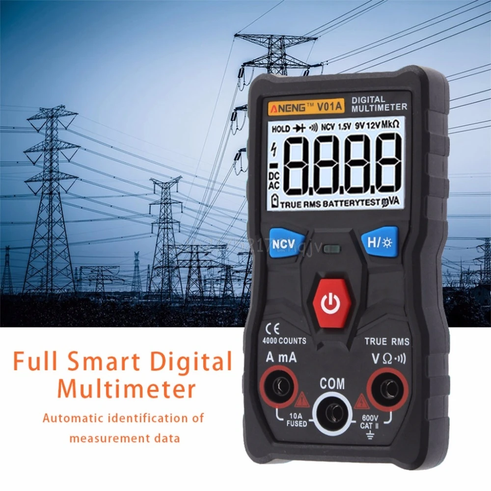 Digital Multimeter Tester Auto Range True RMS NCV DATA HOLD Backlight Flashlight O10 dropship
Digital Multimeter Tester Auto Range True RMS NCV DATA HOLD Backlight Flashlight O10 dropship