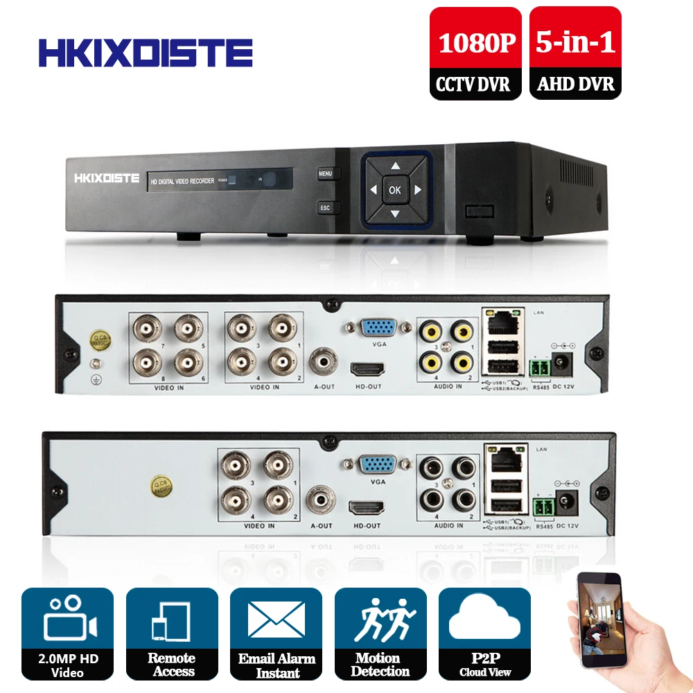 XMeye 8 Channel 8CH 1080N 1080P Full HD Surveillance Video Recorder 5 in 1 Hybrid Wifi Onvif NVR TVI CVI AHD DVR Free Shipping
XMeye 8 Channel 8CH 1080N 1080P Full HD Surveillance Video Recorder 5 in 1 Hybrid Wifi Onvif NVR TVI CVI AHD DVR Free Shipping