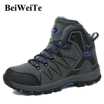 Winter Men Sneakers Tourism Hiking Boots Warm Fur Lined Trekking Shoes Climbing Hunting Snow Walking Outdoor Mountain Shoes New
Winter Men Sneakers Tourism Hiking Boots Warm Fur Lined Trekking Shoes Climbing Hunting Snow Walking Outdoor Mountain Shoes New