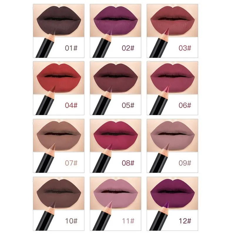 NICEFACE Waterproof 12colors Matte Lipstick Makeup Red Easywear Lipliner Pencil Sexy Red Batom Mate Contouring Make Up Cosmetics
NICEFACE Waterproof 12colors Matte Lipstick Makeup Red Easywear Lipliner Pencil Sexy Red Batom Mate Contouring Make Up Cosmetics