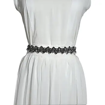 New Fashion Hot Elastic Waistband Women Elastic Rhinestone Inlaid Flower Waist Belt Thin Waistband Dress Decor
New Fashion Hot Elastic Waistband Women Elastic Rhinestone Inlaid Flower Waist Belt Thin Waistband Dress Decor