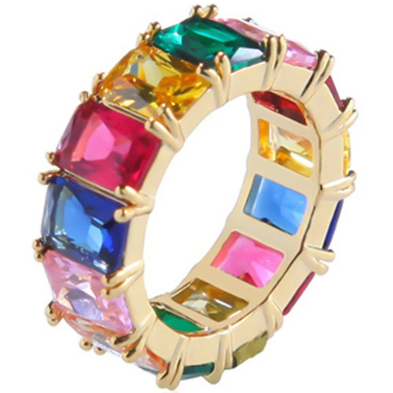 Silver Gold Color Unique Design CZ Ring Colorful Paved Austrian Zircon Fashion Women Party Wedding Ring Jewelry
Silver Gold Color Unique Design CZ Ring Colorful Paved Austrian Zircon Fashion Women Party Wedding Ring Jewelry