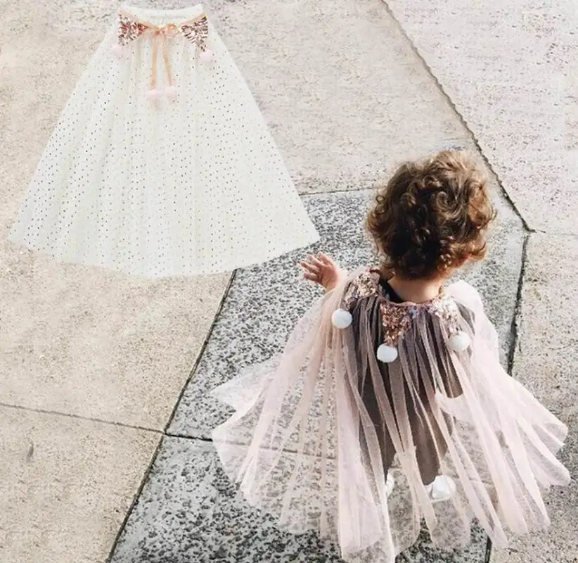 Glittle Poncho for Girls Beach Sequins Love Star Pom pom Gauze Thin Shawl Fairy Cloak for Holiday Birthday 1-10T RY002
Glittle Poncho for Girls Beach Sequins Love Star Pom pom Gauze Thin Shawl Fairy Cloak for Holiday Birthday 1-10T RY002