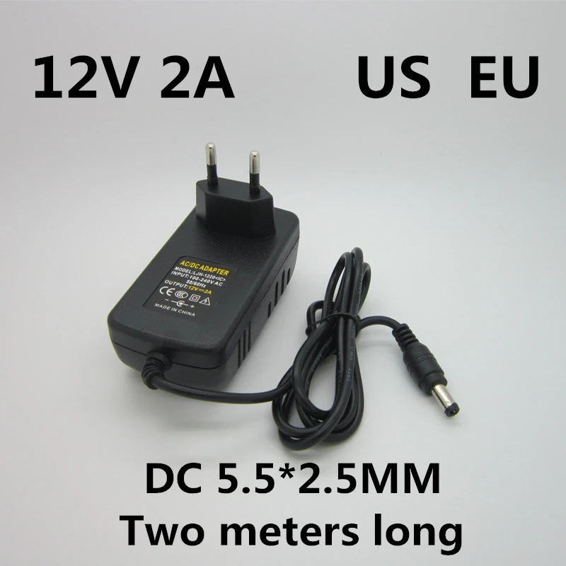 2M LED Light Monitor EU Plug AC Power Supply Adapter Charger AC 100-240V to DC 12V 2A 2000MA for Viltrox L116T L116B L132T L126T
2M LED Light Monitor EU Plug AC Power Supply Adapter Charger AC 100-240V to DC 12V 2A 2000MA for Viltrox L116T L116B L132T L126T