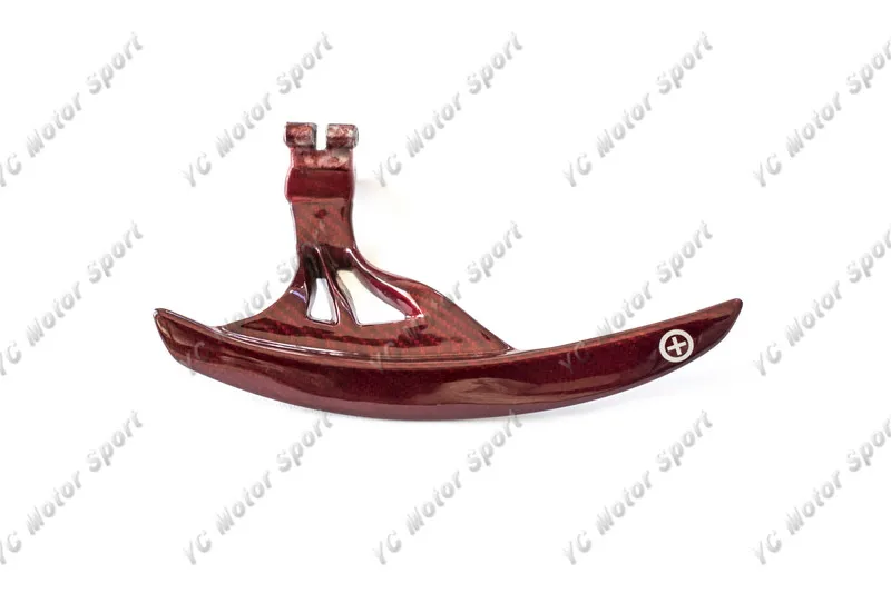 2008-2015 Nissan R35 GTR CBA DBA Lenthened Shift Paddle Red Kevlar Twill Weave Glossy Finish (12)