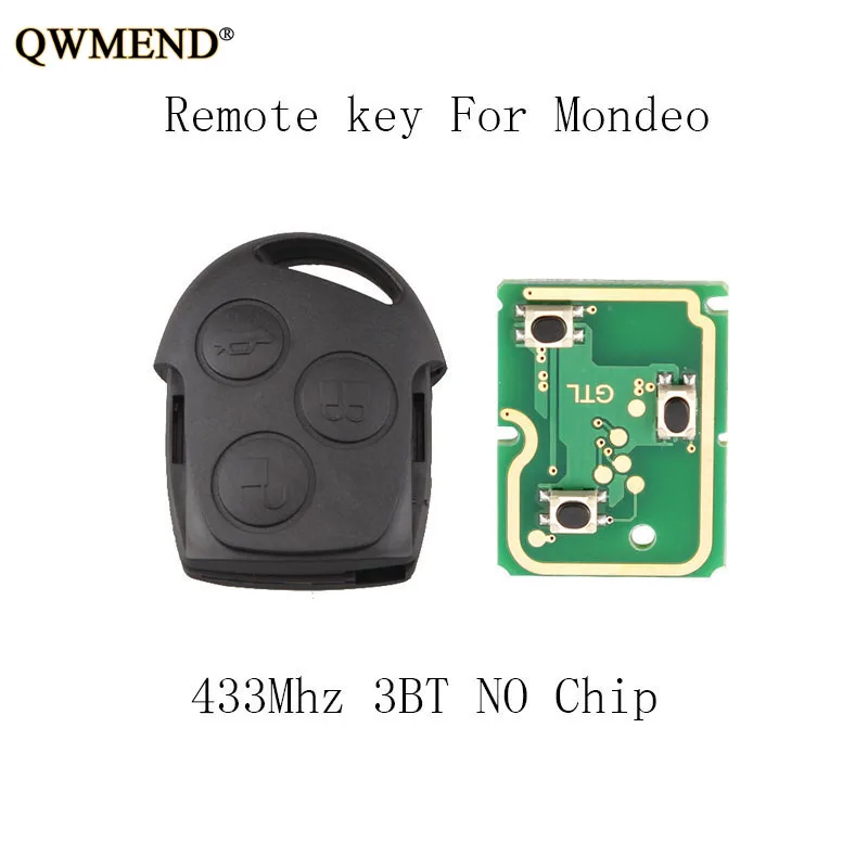 QWMEND 3Buttons 433mhz Remote Key For Ford Fusion Focus Mondeo Fiesta Galaxy 1998-2007 key NO Blade NO chip
QWMEND 3Buttons 433mhz Remote Key For Ford Fusion Focus Mondeo Fiesta Galaxy 1998-2007 key NO Blade NO chip