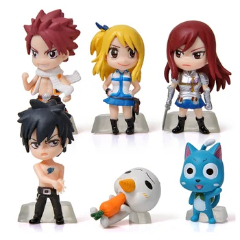 6pcs/set Anime fairy tail PVC action figure toys Elza/Gray/Lucy/Natsu Dragneel Cute dolls
6pcs/set Anime fairy tail PVC action figure toys Elza/Gray/Lucy/Natsu Dragneel Cute dolls