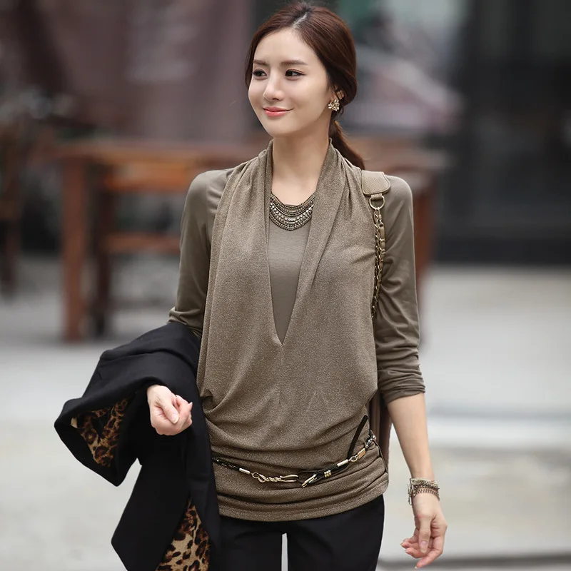 Woman Spring Plus Size Full Solid O Neck Long Tops Female Autumn Hedging Tees Lady Fall Stretch Fake Two Pieces Shirtts
Woman Spring Plus Size Full Solid O Neck Long Tops Female Autumn Hedging Tees Lady Fall Stretch Fake Two Pieces Shirtts