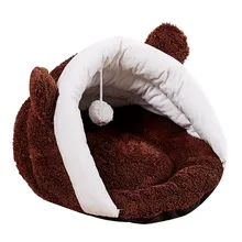 Transer Cama Perro cachorro mascota gato Perro amarillo suave nido perrera Cama cueva casa saco de dormir alfombra carpa 18 Dec31 P40(China)