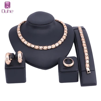 Fashion Dubai Jewelry Sets For Women African Beads Jewelry Set Gold Color Nigerian Costume Jewellery Necklace Earring Ring
Fashion Dubai Jewelry Sets For Women African Beads Jewelry Set Gold Color Nigerian Costume Jewellery Necklace Earring Ring