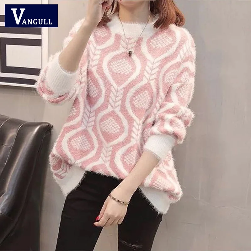 Vangull Spring Autumn Winter Warm Casual Women's Clothing O-Neck Long Sleeve Knitted Sweater Pullover Loose Jumper Tops Knitwear
Vangull Spring Autumn Winter Warm Casual Women's Clothing O-Neck Long Sleeve Knitted Sweater Pullover Loose Jumper Tops Knitwear