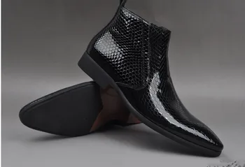 black men new fashion pointed toes leather shoes male england style flat leather boots male business side zipper martin boots
black men new fashion pointed toes leather shoes male england style flat leather boots male business side zipper martin boots