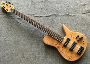 top quality QShelly custom natural worn burl maple top ash body 5 strings butterfly black active pickups electric bass guitar
top quality QShelly custom natural worn burl maple top ash body 5 strings butterfly black active pickups electric bass guitar