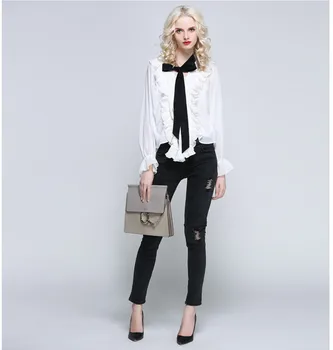 Urumbassa OL white ruffles blouse 2018 new long sleeve see-though tops and blouses Korean style elegant Long Sleeve Ruffle Shirt
Urumbassa OL white ruffles blouse 2018 new long sleeve see-though tops and blouses Korean style elegant Long Sleeve Ruffle Shirt