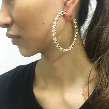 Luxury Shiny Crystal Big Hoop Earrings For Women Fashion 65mm Diameter Statement Earrings Women's Wedding Jewelry UKMOC
Luxury Shiny Crystal Big Hoop Earrings For Women Fashion 65mm Diameter Statement Earrings Women's Wedding Jewelry UKMOC