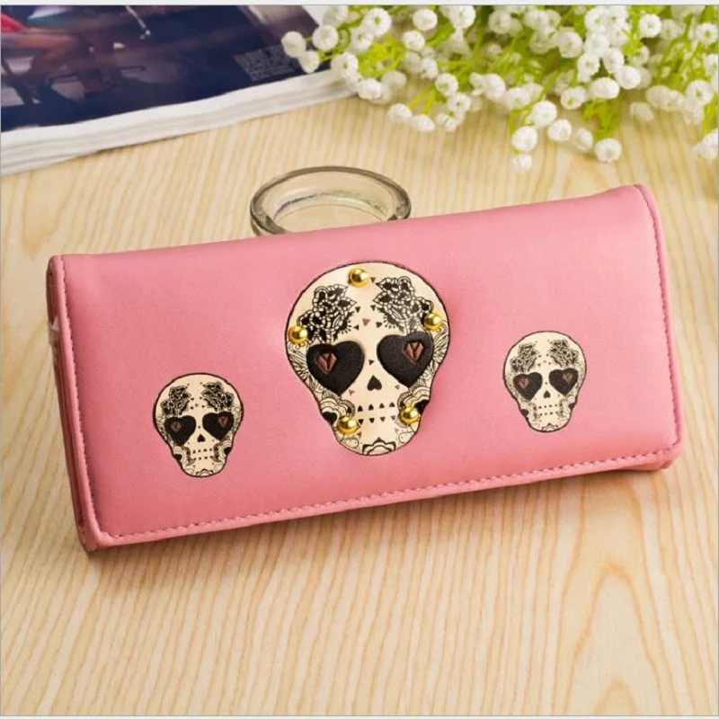 Women Three Skull Hasp Lady Retro Vintage Long Purse Clutch Wallet Solid Fashion Design Printing Bag qo365
Women Three Skull Hasp Lady Retro Vintage Long Purse Clutch Wallet Solid Fashion Design Printing Bag qo365