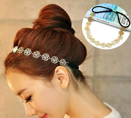 New Vintage Lovely Metallic Lady Hollow Rose Flower Elastic Hair Band Headband A071
New Vintage Lovely Metallic Lady Hollow Rose Flower Elastic Hair Band Headband A071