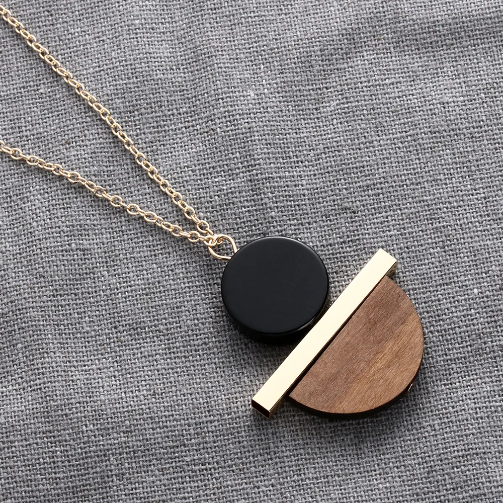 1 Pc New Geometric Circular Resin Wood Pendant Gold Chain Long Necklace Jewelry Free Shipping
1 Pc New Geometric Circular Resin Wood Pendant Gold Chain Long Necklace Jewelry Free Shipping