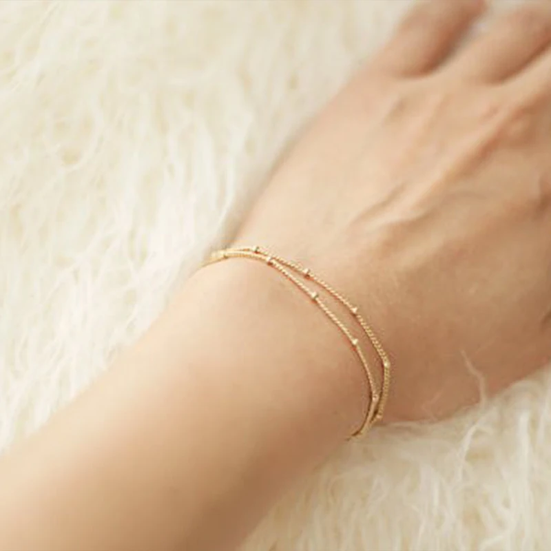 FLTMRH New Fashion Silver Plated Heart Bracelet Delicate Simple Silver Chain Bracelet, Valentine's Day Gift For Her
FLTMRH New Fashion Silver Plated Heart Bracelet Delicate Simple Silver Chain Bracelet, Valentine's Day Gift For Her