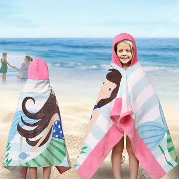Cotton Mermaid Beach Towel Baby Children Hooded Bath Towel Baby Boys Girls Cartoon Bath Bathrobe Soft Towels 127X76cm
Cotton Mermaid Beach Towel Baby Children Hooded Bath Towel Baby Boys Girls Cartoon Bath Bathrobe Soft Towels 127X76cm
