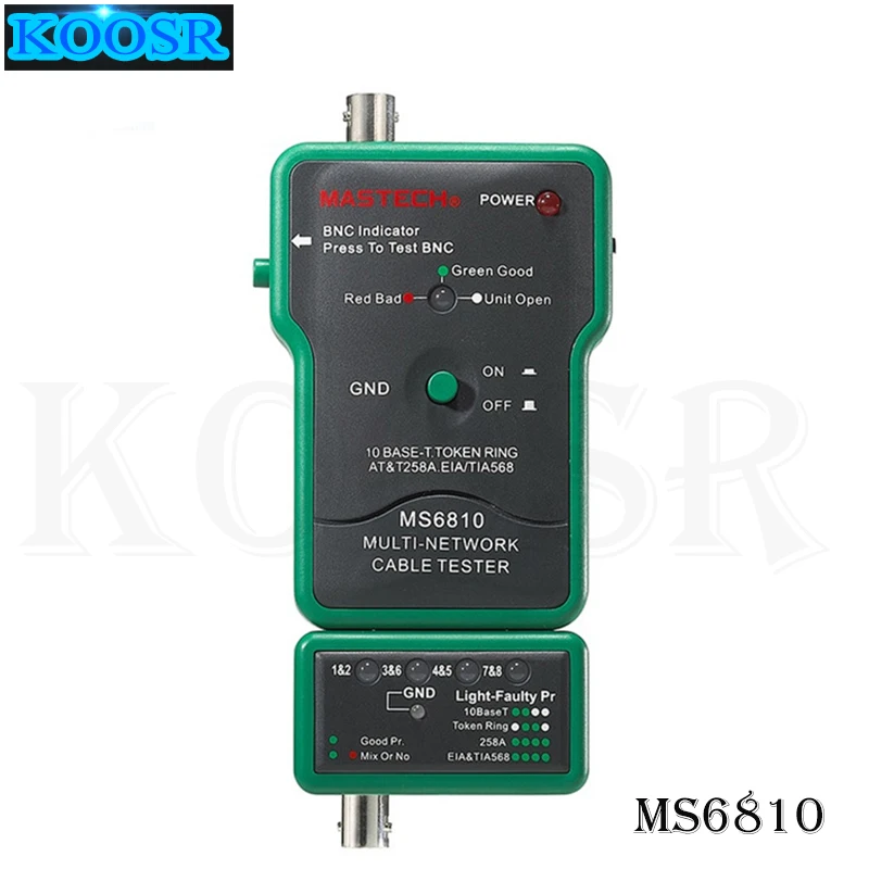 MASTECH MS6810 High Speed Testing Multi Network Cable Tester Meter RJ45 BNC Tests for Coaxial Cable
MASTECH MS6810 High Speed Testing Multi Network Cable Tester Meter RJ45 BNC Tests for Coaxial Cable