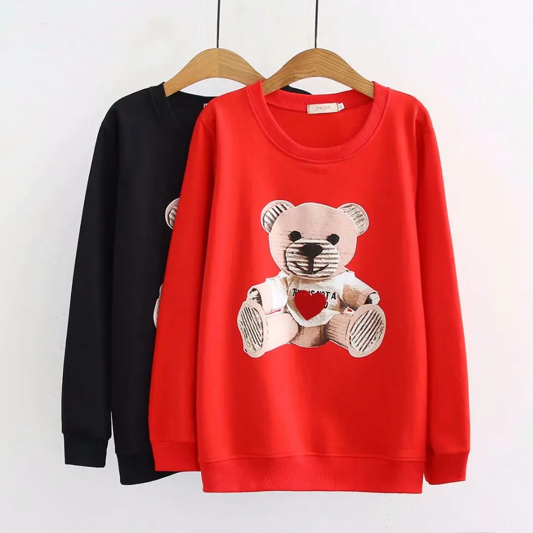 Oversize Plus Size Sweatshirt Women's Hoodies Autumn Winter Loose Pullover Female Lady New Print Bear
Oversize Plus Size Sweatshirt Women's Hoodies Autumn Winter Loose Pullover Female Lady New Print Bear