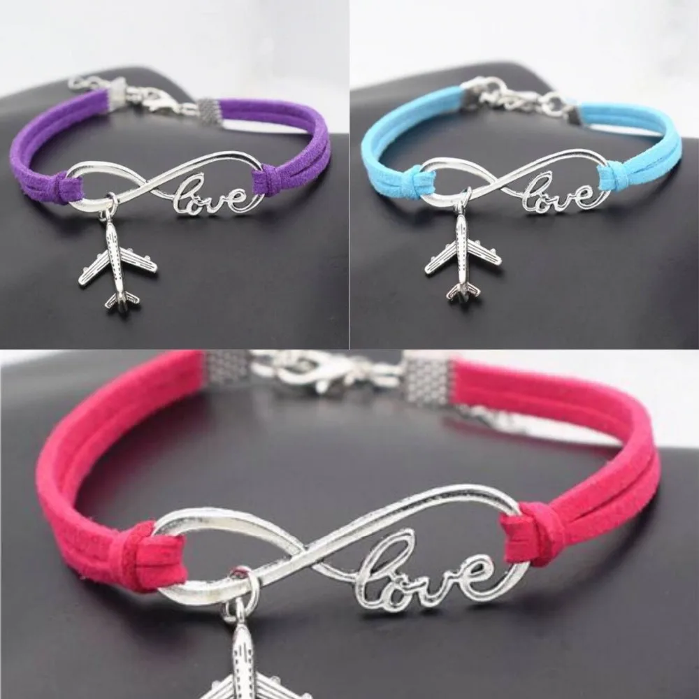 1PC Fashion infinity Rope airplane bracelet Hand-woven silver Korean Velvet leather Fashion Wrap Leather Jewelry 7527-7536
1PC Fashion infinity Rope airplane bracelet Hand-woven silver Korean Velvet leather Fashion Wrap Leather Jewelry 7527-7536
