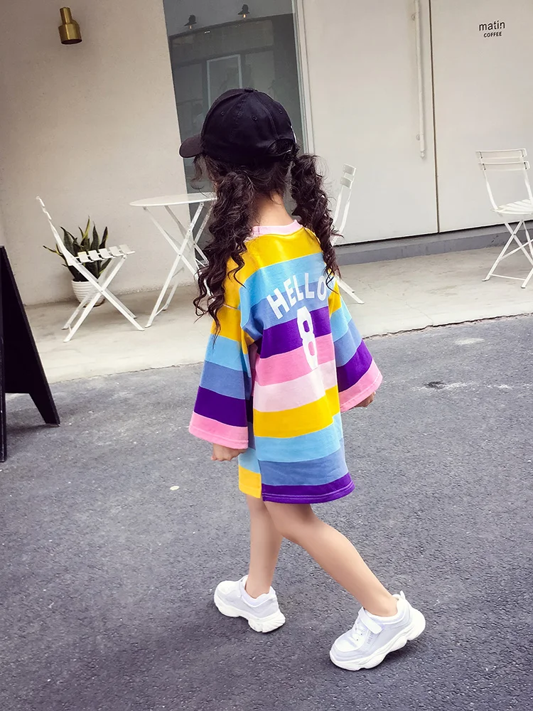 2019 Spring Clothes For Girls Teenager New Fashion Baby Girl Dress Long Sleeve Cotton Rainbow Loose Shirt Dress Big Girls Outfit
2019 Spring Clothes For Girls Teenager New Fashion Baby Girl Dress Long Sleeve Cotton Rainbow Loose Shirt Dress Big Girls Outfit