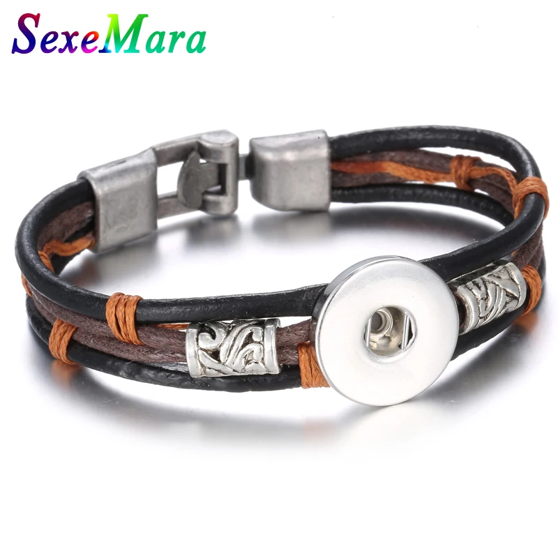 Snap Button Jewelry Handmade Braided Leather Anchor Bracelet Bangles Fit 18mm Snaps Button Retro Bracelets
Snap Button Jewelry Handmade Braided Leather Anchor Bracelet Bangles Fit 18mm Snaps Button Retro Bracelets