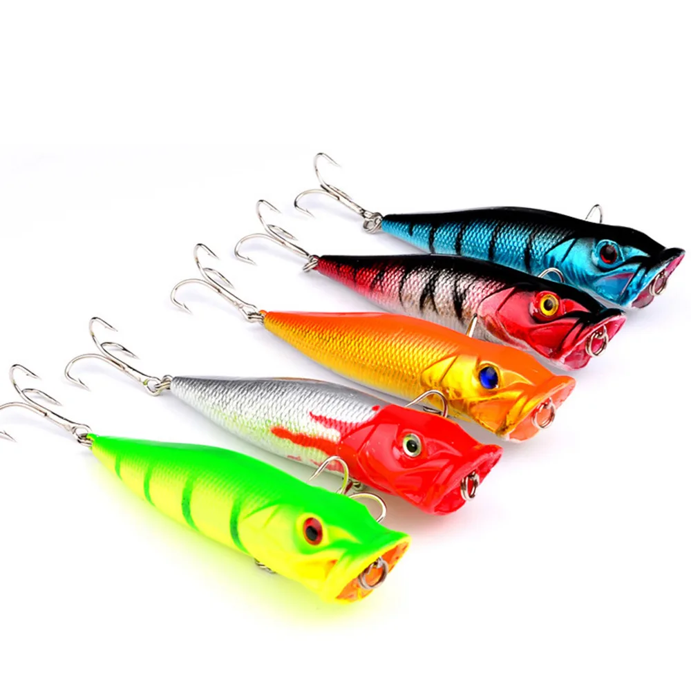 5 шт. разноцветные рыболовные приманки 9 см/12 г|hooks bait|minnow luretopwater popper |