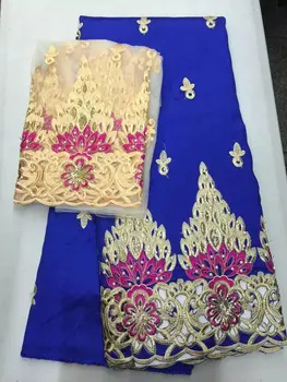 High Quality Royal Blue African George Lace Fabric 5 Yards Matching 2 Yards Raw Silk Mesh French Net Lace Of Bead Blouse Fabric
High Quality Royal Blue African George Lace Fabric 5 Yards Matching 2 Yards Raw Silk Mesh French Net Lace Of Bead Blouse Fabric