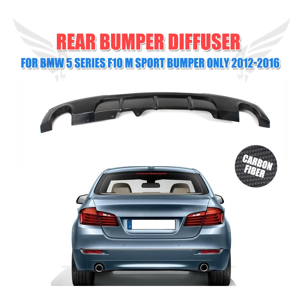Задний диффузор губа для BMW 5 серии F10 M Sport Sedan 530i 535i 550i 2012-2016 половина углеродного