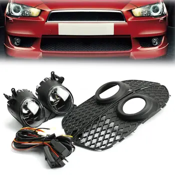 Front Bumper Grille Cover Trim+Fog Driving Lights+Hook-up Wire Switch Kit for Mitsubishi Lancer 2 Fog Lights
Front Bumper Grille Cover Trim+Fog Driving Lights+Hook-up Wire Switch Kit for Mitsubishi Lancer 2 Fog Lights