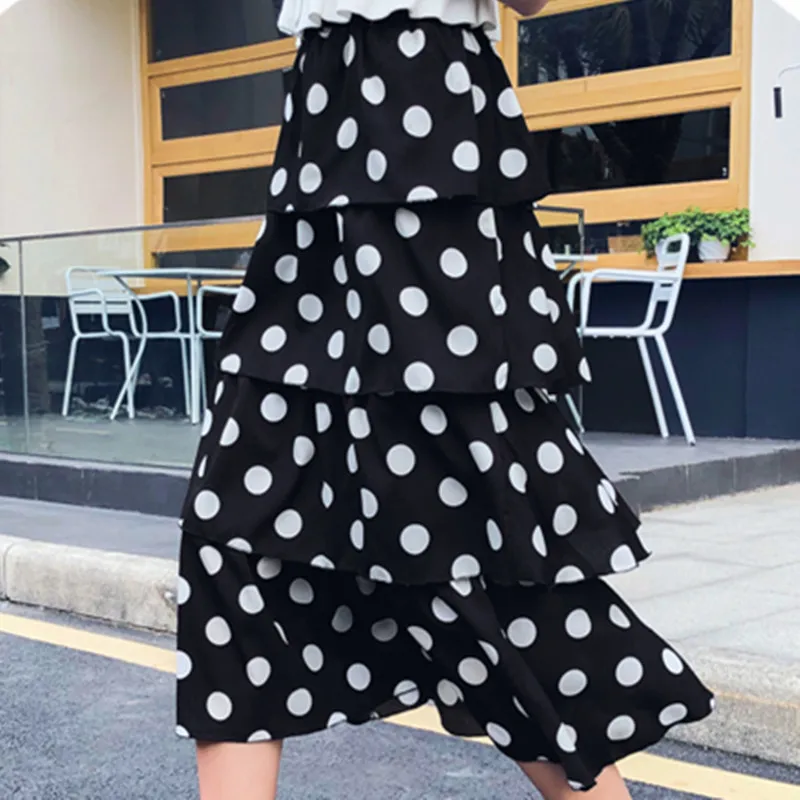 Summer Fresh Sweet Girl Wave Point A word Wild skirt Korean Version Chiffon Comfortable Fashion Women's High waist Slim skirt
Summer Fresh Sweet Girl Wave Point A word Wild skirt Korean Version Chiffon Comfortable Fashion Women's High waist Slim skirt