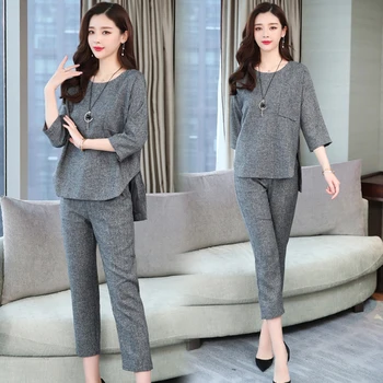 Large Size Spring New Woman Suit Two Piece Set Fashionable Year-old Female Costume Conjunto Feminino Ensemble Femme Survetement
Large Size Spring New Woman Suit Two Piece Set Fashionable Year-old Female Costume Conjunto Feminino Ensemble Femme Survetement