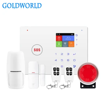 GoldWorld GSM WiFi Alarm System AutoDial Motion Detection Fire Smoke PIR Siren Sensor Home Burglar Wireless GSM Alarm system APP
GoldWorld GSM WiFi Alarm System AutoDial Motion Detection Fire Smoke PIR Siren Sensor Home Burglar Wireless GSM Alarm system APP