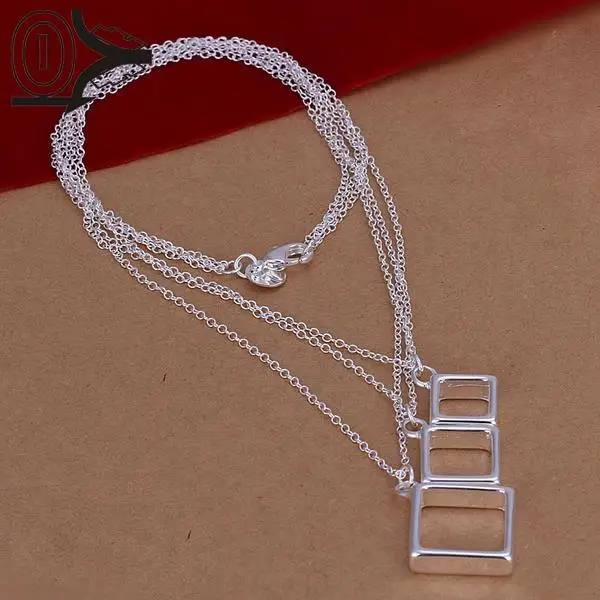 New Design!!Wholesale Silver Plated Necklace & Pendant,Fashion Jewelry Accessories,Three-wire Three Grid Silver Necklaces
New Design!!Wholesale Silver Plated Necklace & Pendant,Fashion Jewelry Accessories,Three-wire Three Grid Silver Necklaces