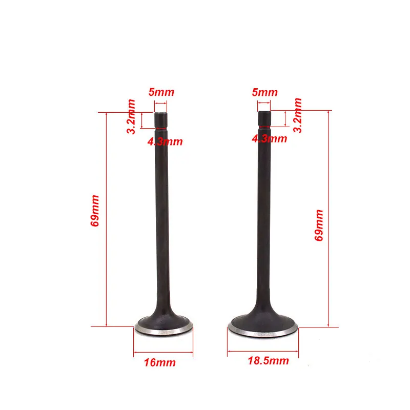 Motorcycle Engine Valve Intake Exhaust Stem Valve For GY6-80 GY6 80 139QMB 139QMA Go Carts Dirt Bike ATV Scooter TaoTao
Motorcycle Engine Valve Intake Exhaust Stem Valve For GY6-80 GY6 80 139QMB 139QMA Go Carts Dirt Bike ATV Scooter TaoTao