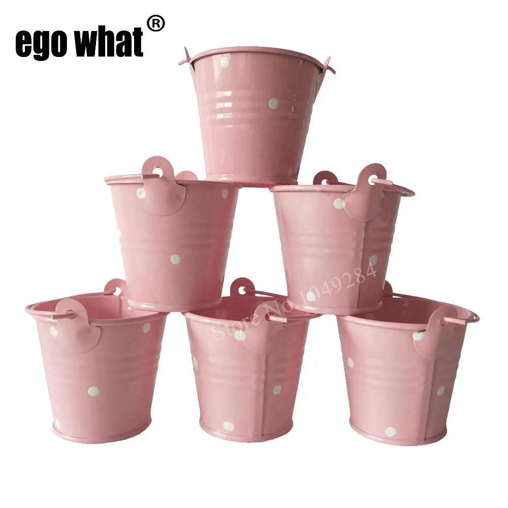 D6*H5CM Cheap Dot design Metal Favor Pail Tin bucket candy pink color mini tin pail for Decorative wedding favor
D6*H5CM Cheap Dot design Metal Favor Pail Tin bucket candy pink color mini tin pail for Decorative wedding favor