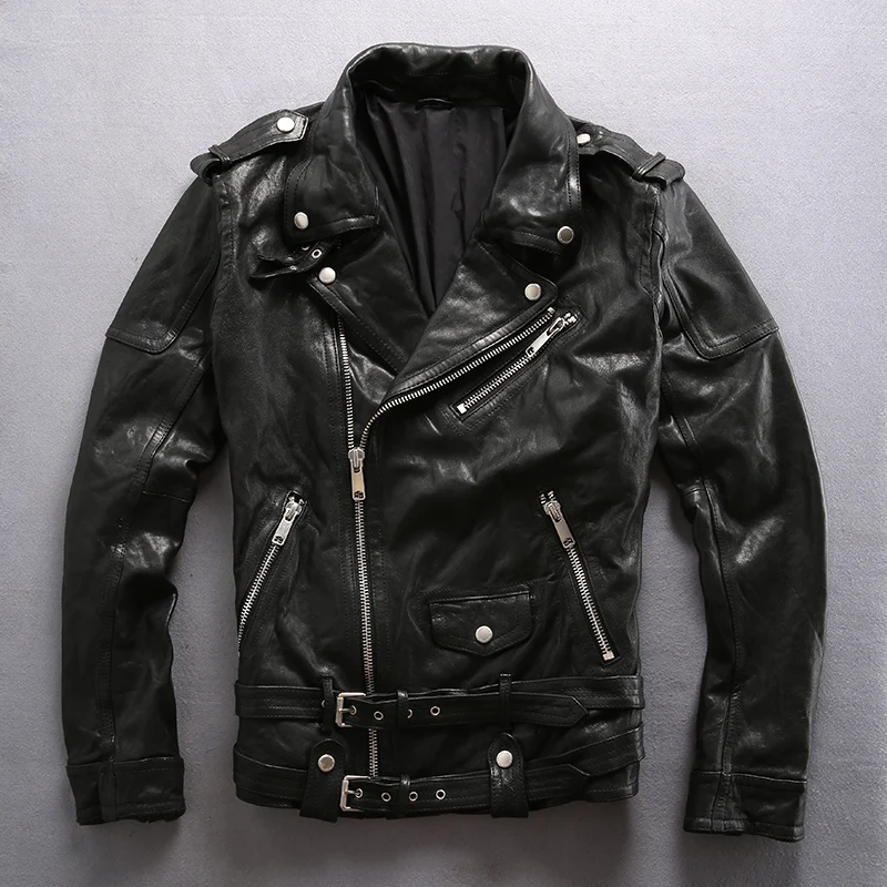 2018 Men Tanned Leather Jacket Moto Black Red Green Slim Vintage Leather Coat Men Biker Jacket Motorcycle Winter Coats
2018 Men Tanned Leather Jacket Moto Black Red Green Slim Vintage Leather Coat Men Biker Jacket Motorcycle Winter Coats