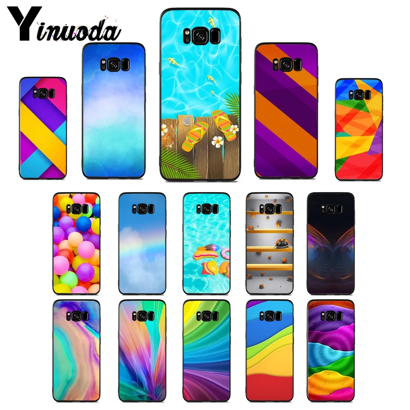 Yinuoda красочные узорные тренировочные чехол для samsung S5 S6 S7 S8 S9 S6plus S7plus S8plus S9plus S6edge