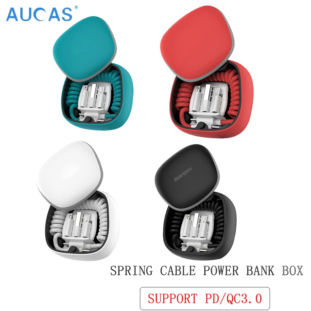 2300mah Portable Spring Cable 3 in 1 Charging Box Power Bank Charging For Android Apple Type-C Fast Charging and Data Sync Port
2300mah Portable Spring Cable 3 in 1 Charging Box Power Bank Charging For Android Apple Type-C Fast Charging and Data Sync Port