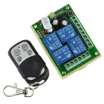 DC 12V One Transmitter 4 Channel Relay Wireless Remote Control Switch Metal Transmitter
DC 12V One Transmitter 4 Channel Relay Wireless Remote Control Switch Metal Transmitter