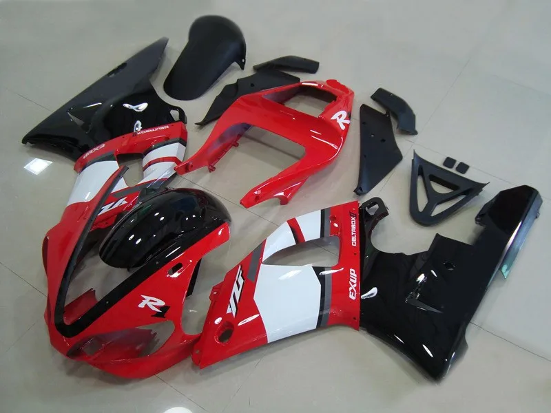 

Motorcycle Fairing Kit for YAMAHA YZFR1 00 01 YZF R1 2000 2001 YZFR1000 yzfr1 00 01 ABS Red white black Fairings set+7gifts YF14