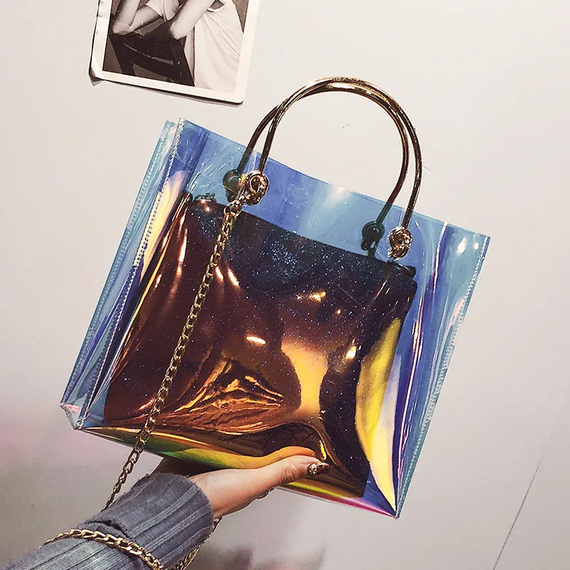 2019 Fashion Laser Transparent PVC Metal Shoulder Bags for Women Handbags Ladies Beach Crossbody Messenger bag Female Totes
2019 Fashion Laser Transparent PVC Metal Shoulder Bags for Women Handbags Ladies Beach Crossbody Messenger bag Female Totes