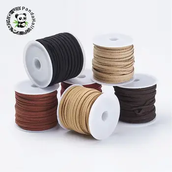 Faux Suede Cord, Faux Suede Lace Sets, Mixed Color, 3x1.5mm; about 5m/roll, 6roll/bag
Faux Suede Cord, Faux Suede Lace Sets, Mixed Color, 3x1.5mm; about 5m/roll, 6roll/bag
