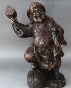 RHS0166 16" Chinese Pure Bronze Carved Japan Happy Wealth Mammon Buddha Coin Bag Statue
RHS0166 16" Chinese Pure Bronze Carved Japan Happy Wealth Mammon Buddha Coin Bag Statue