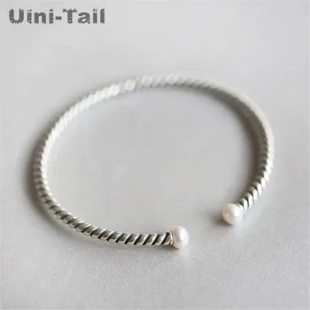 Uini-Tail classic hot 925 sterling silver Korean personality simple twist woven pearl bracelet Thai silver opening old bracelet
Uini-Tail classic hot 925 sterling silver Korean personality simple twist woven pearl bracelet Thai silver opening old bracelet