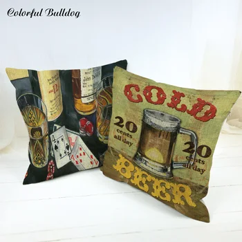 Cushion Cover Handmade Vintage Shabby Chic Wood Happy Cup Wine Cold Beer Pub Bar Grill Man Cave 45*45cm Home Sofa Car Seat Decor
Cushion Cover Handmade Vintage Shabby Chic Wood Happy Cup Wine Cold Beer Pub Bar Grill Man Cave 45*45cm Home Sofa Car Seat Decor