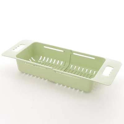 Silicone Retractable Adjustment Sink Wash Vegetable Fruit Drain Basket Drain Rack Colanders Strainer Dry Rack Kitchen Clean Tool (13)